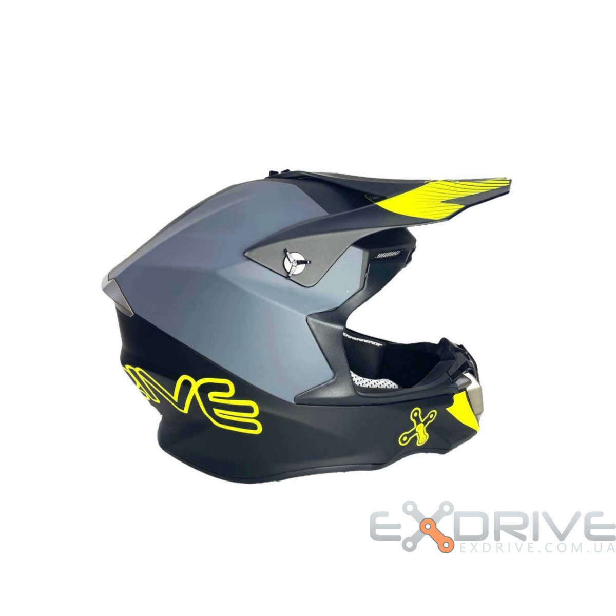 Шолом EX-806 AMOQ Black-Yellow фото 2