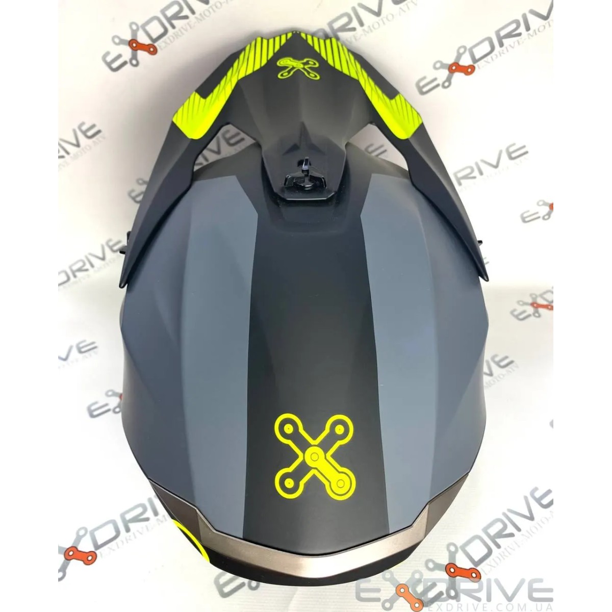 Шолом EX-806 AMOQ Black-Yellow фото 3