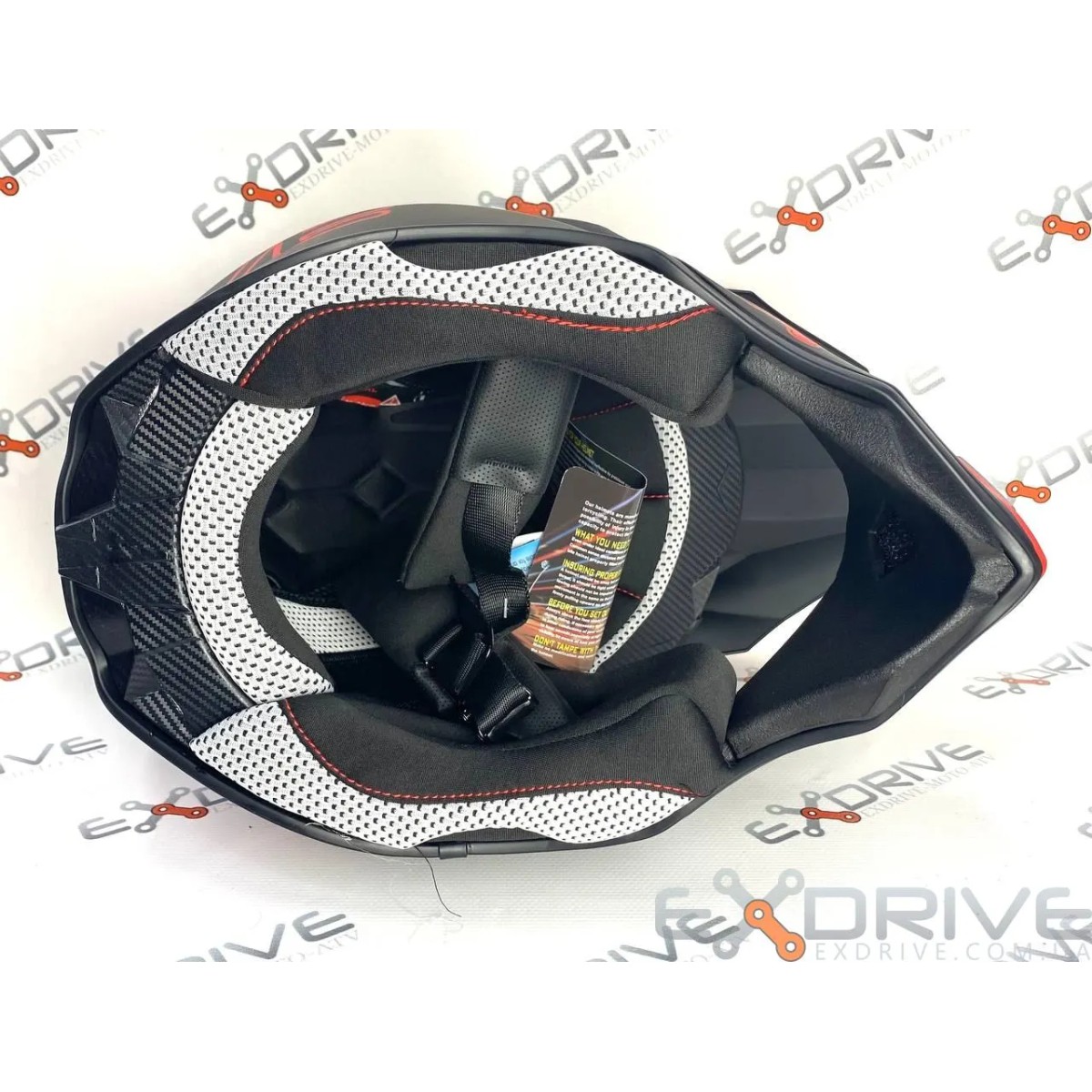 Шолом EX-806 AMOQ Black-Red фото 4