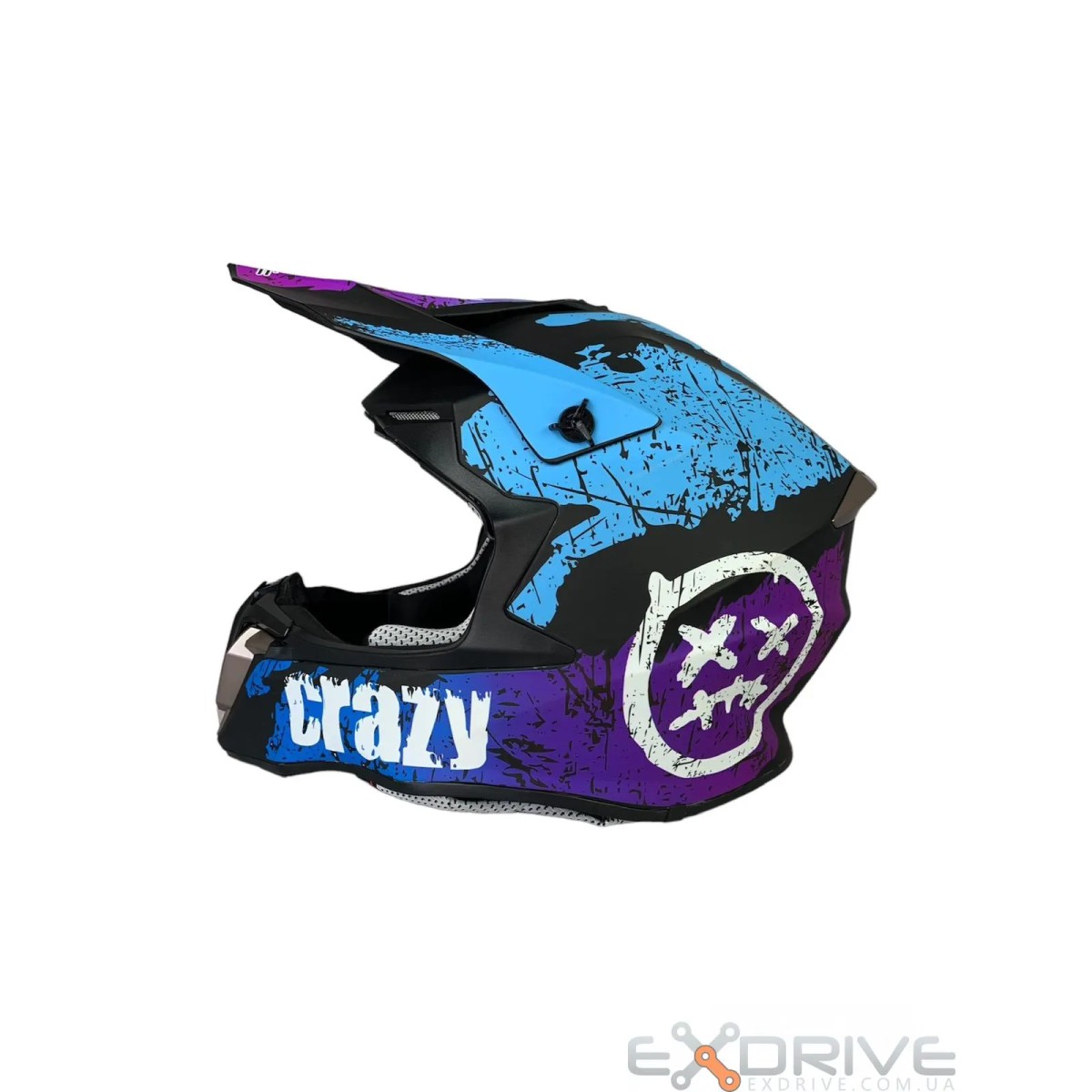 Шолом EX-806 CRAZY Blue фото 7