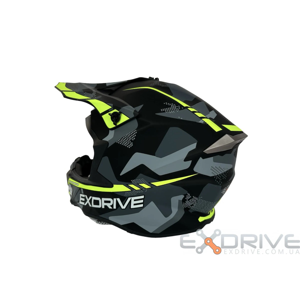 Шолом EX-806 MX Green black фото 5