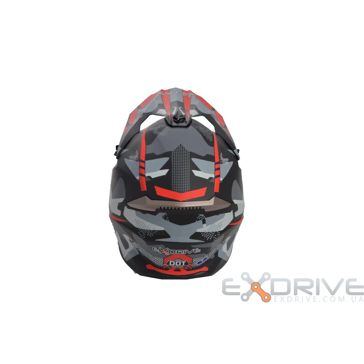 Шолом EX-806 MX Red black фото 10