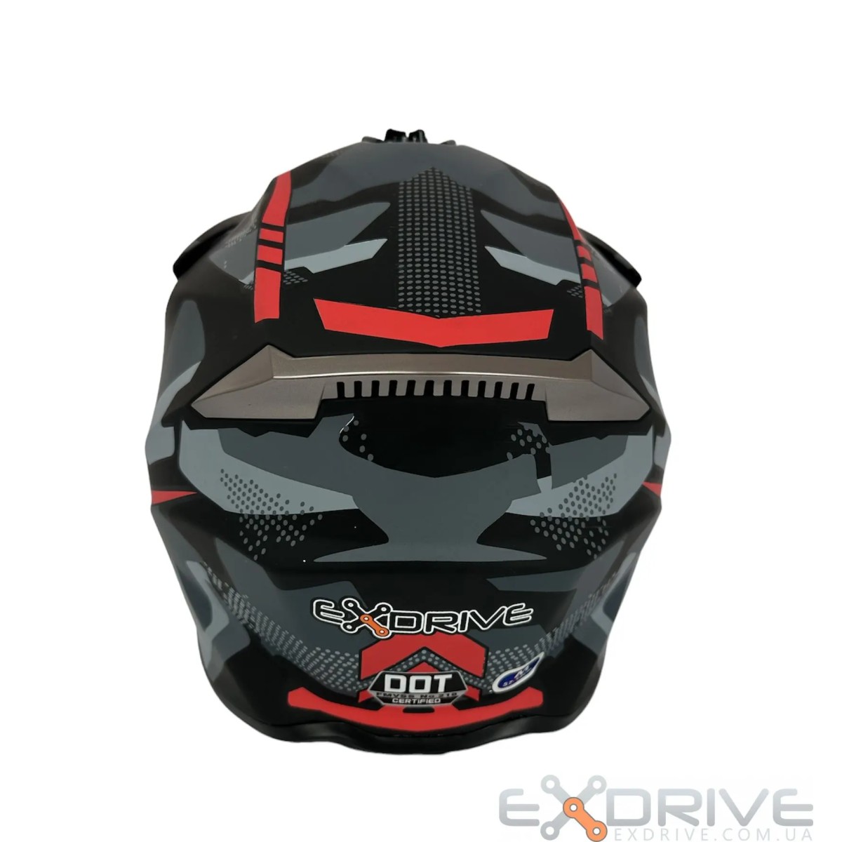 Шолом EX-806 MX Red black фото 4