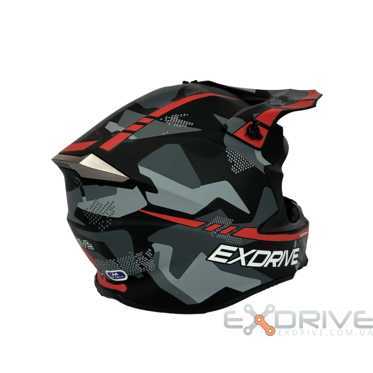 Шолом EX-806 MX Red black фото 6