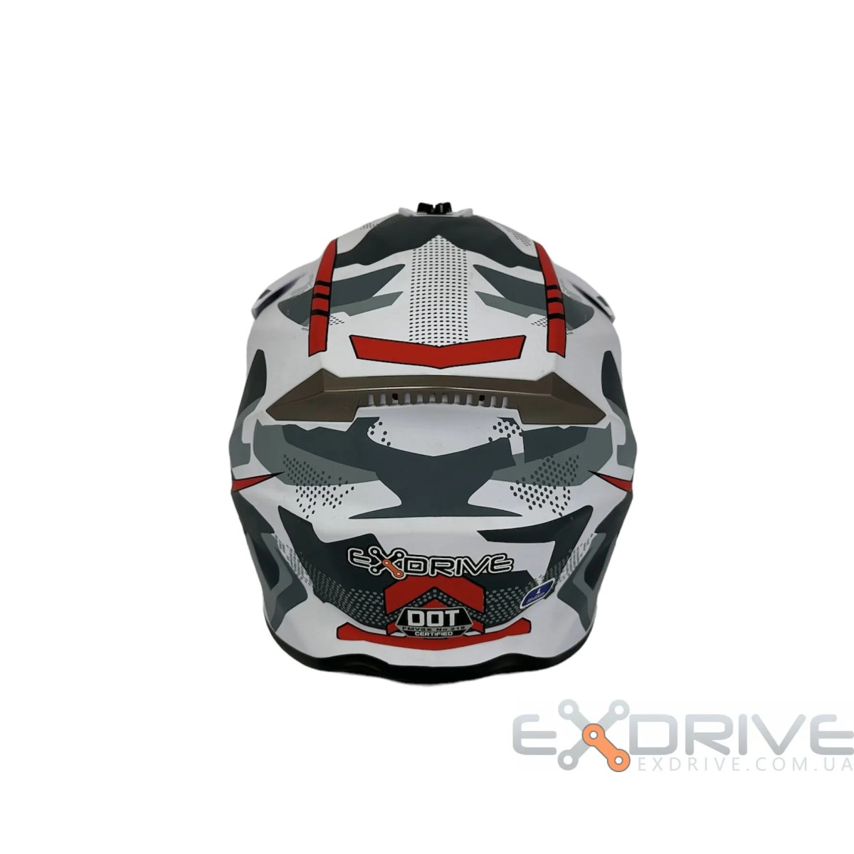 Шолом EX-806 MX White Red фото 8