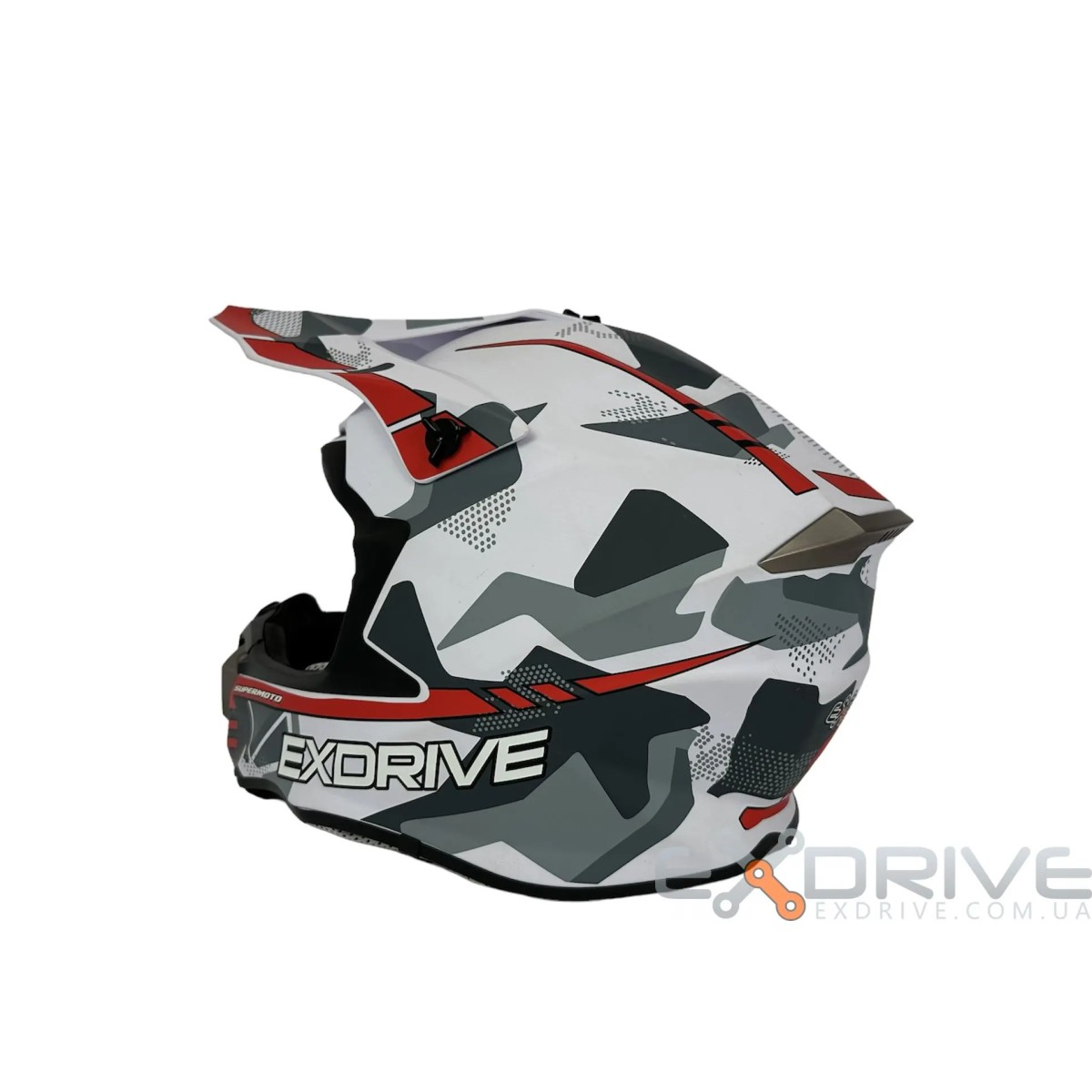 Шолом EX-806 MX White Red фото 5